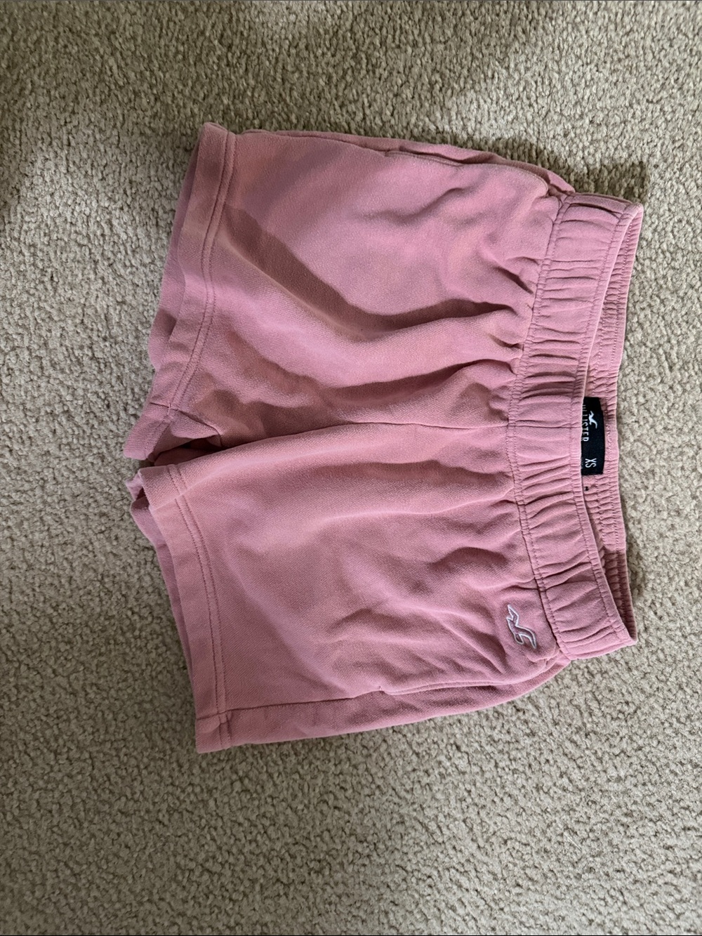 Hollister Dusty Pink Elastic-Waist Athletic Shorts